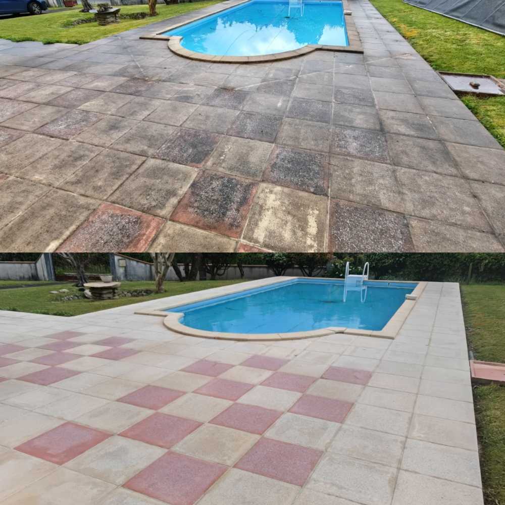 Nettoyage de dallage - Avant